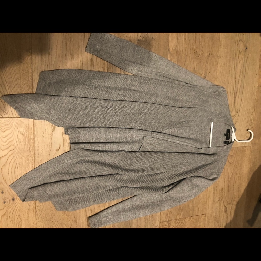 Theory gray open flowy cardigan